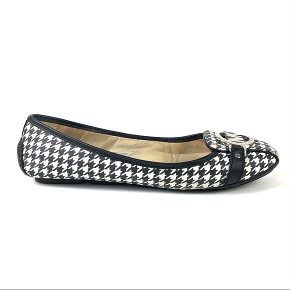 Michael Kors Fulton Moc Black & White Houndstooth Flats - Picture 5 of 10